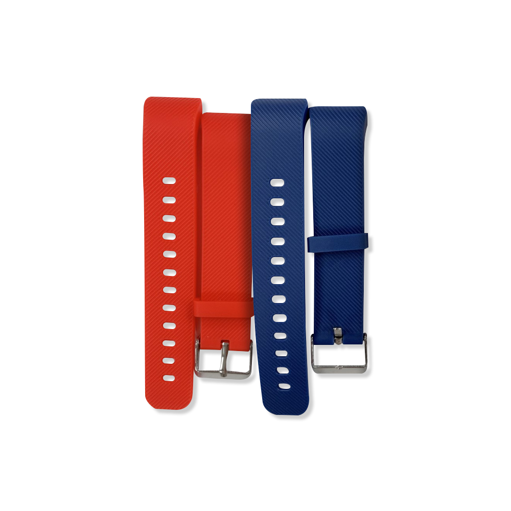 2-Pack of Red & Blue Fitness Tracker Bands